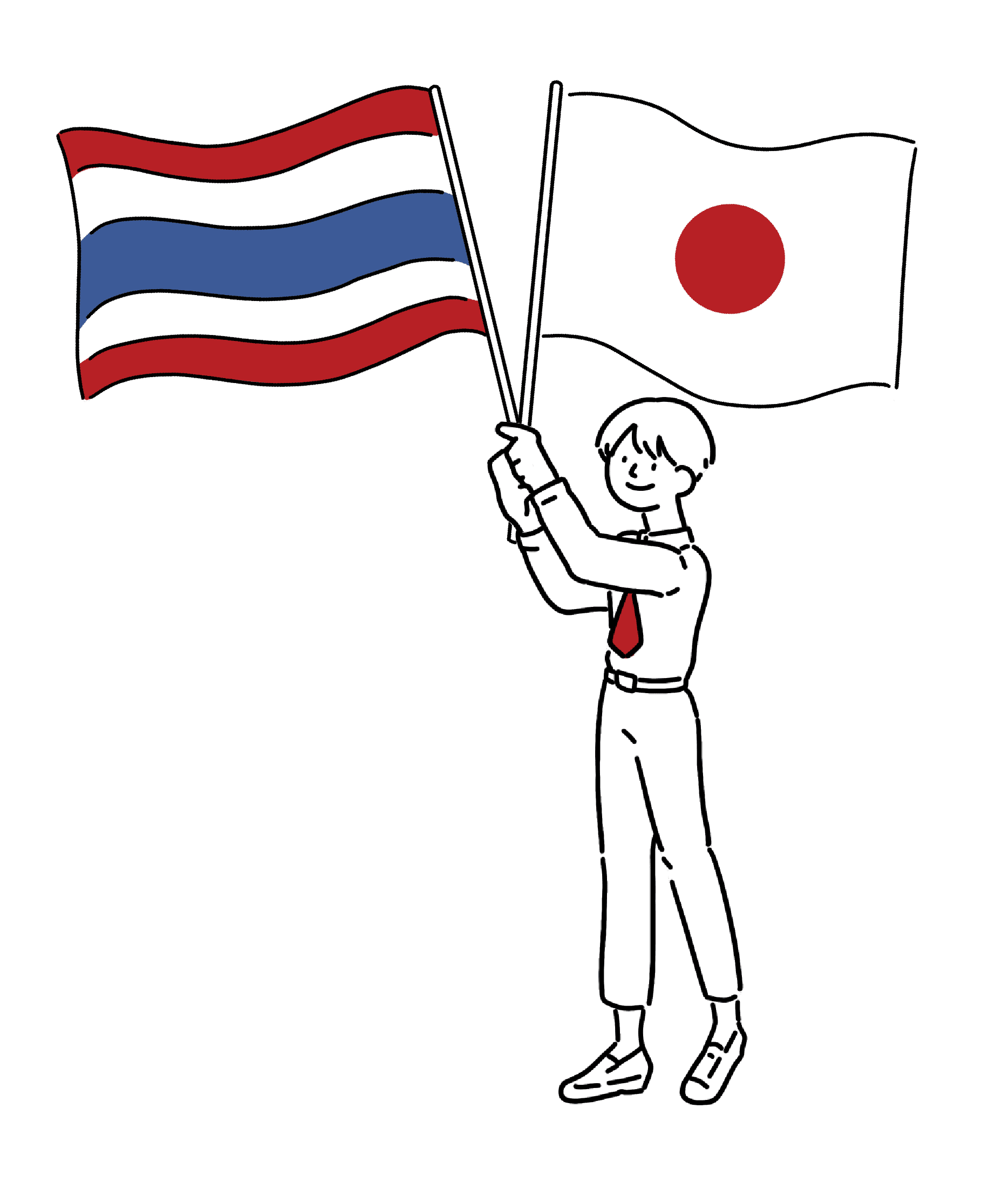 boy with flag